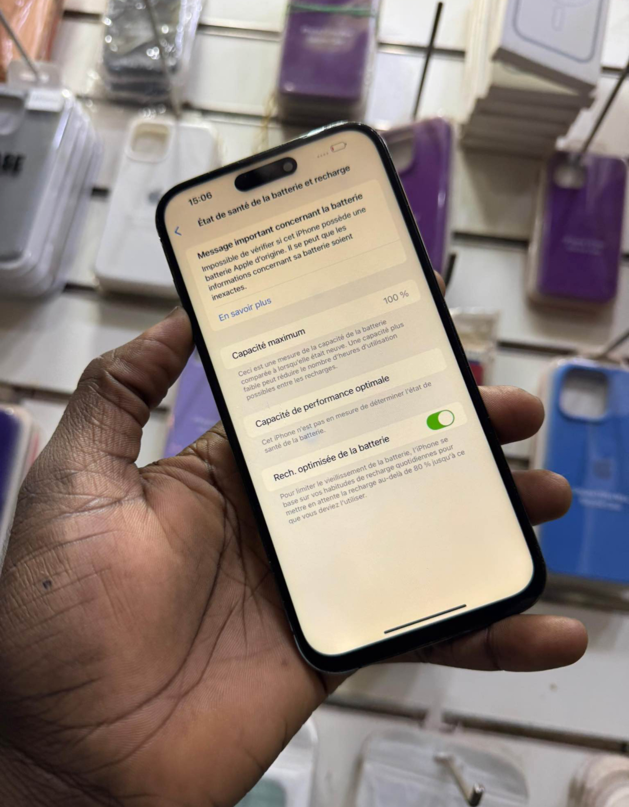 IPhone 14pro max 256gb 2SIM  face id off batterie 100% prix 190 mille